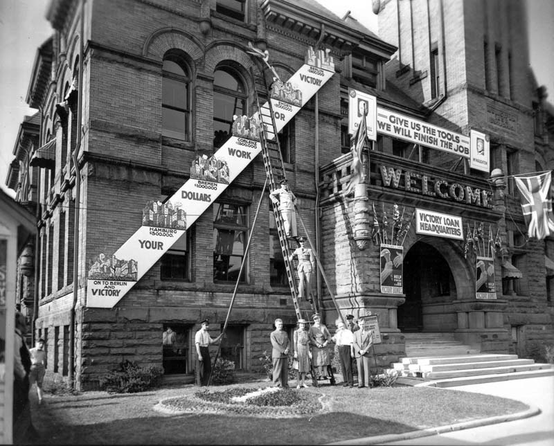 St. Thomas City Hall Victory Bond display, ca. 1944