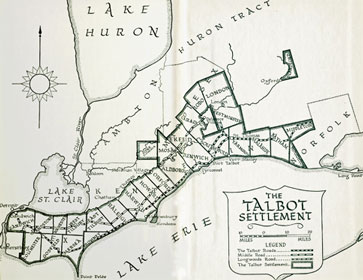 Map of the Talbot Settlement