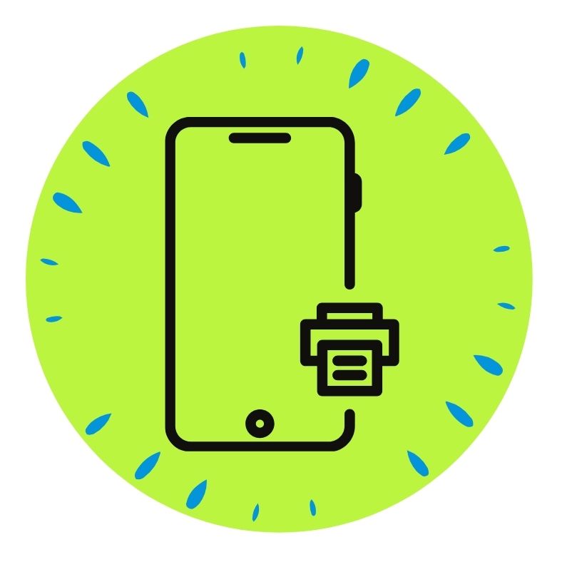 phone and printer icon