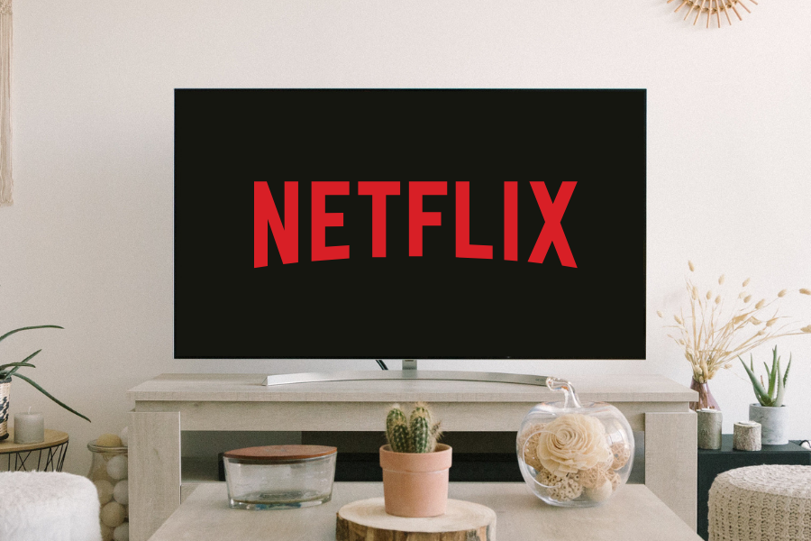 TV Screen with Netflix Logo