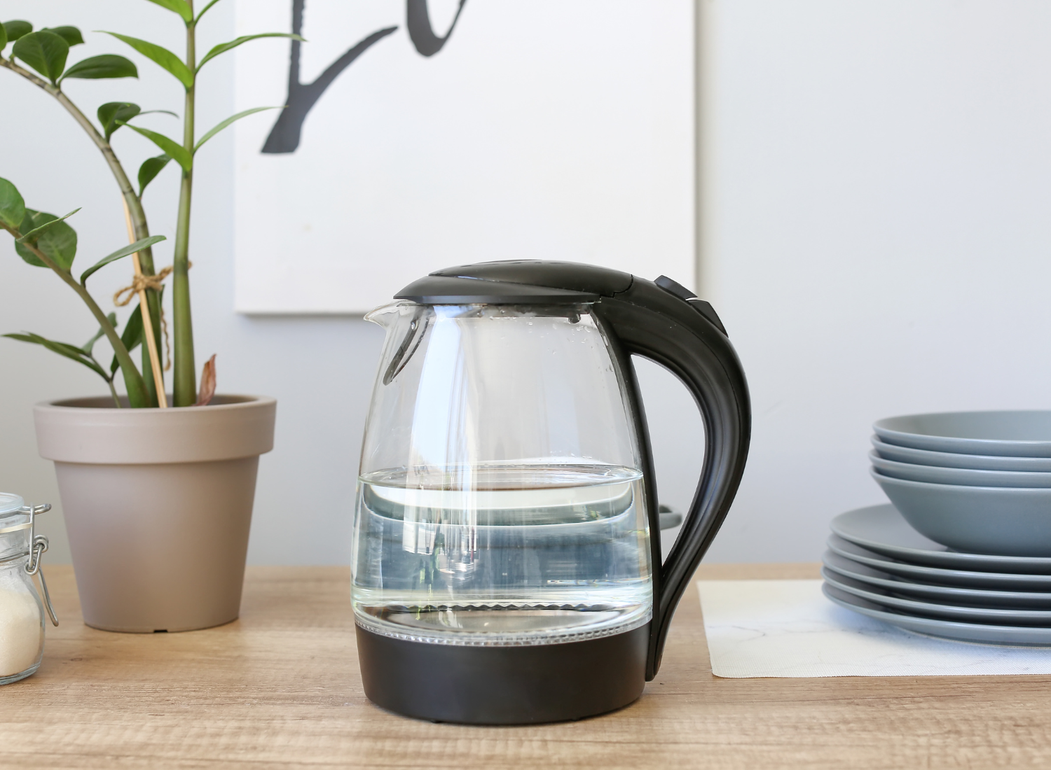 Stock image of an automatic kettle.