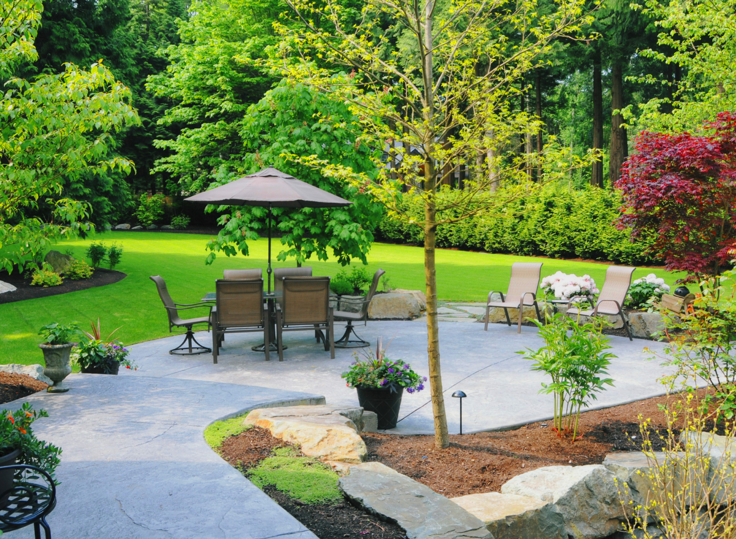 example of landscaping at terrace lodge